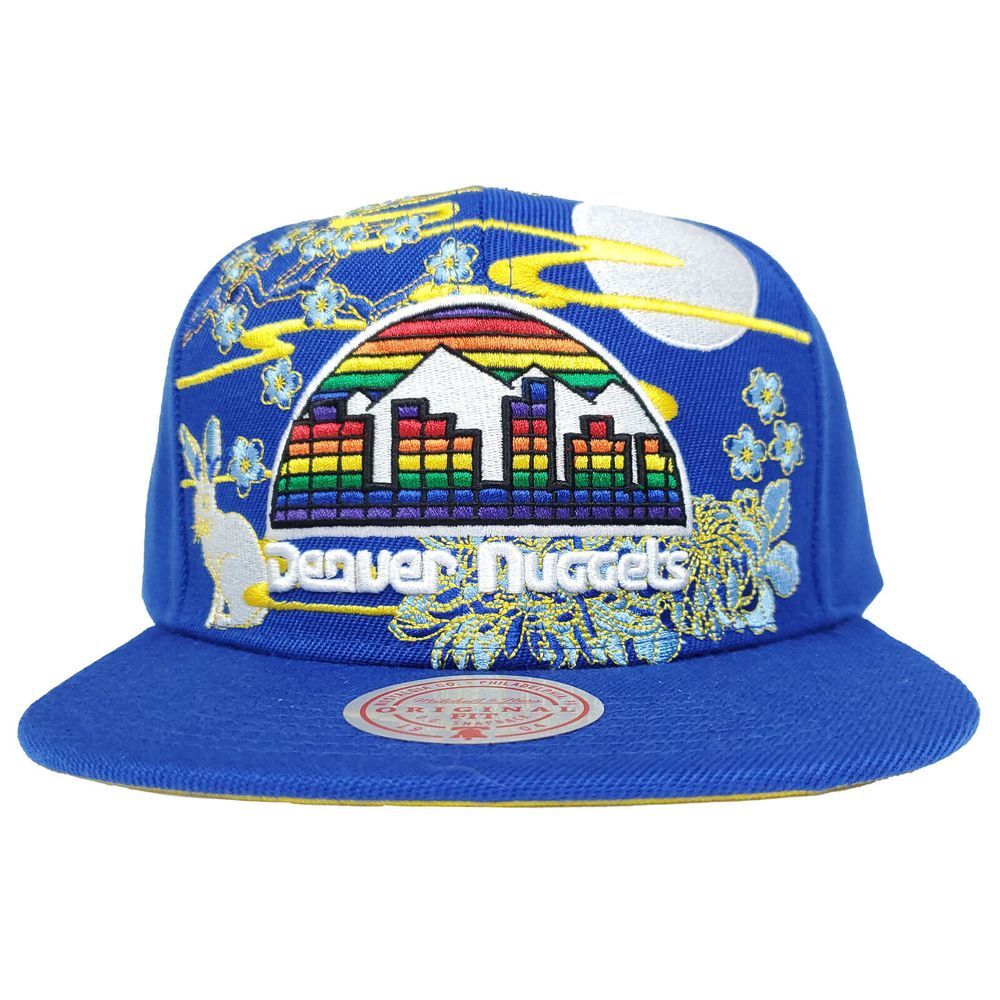 Denver Nuggets Mitchell & Ness NBA Snapback Cap Hat 3D Logo Asian‎ Rabbits NWT